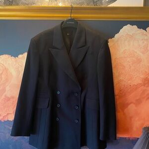 AllSaints Double Breasted Peaked Label Blazer